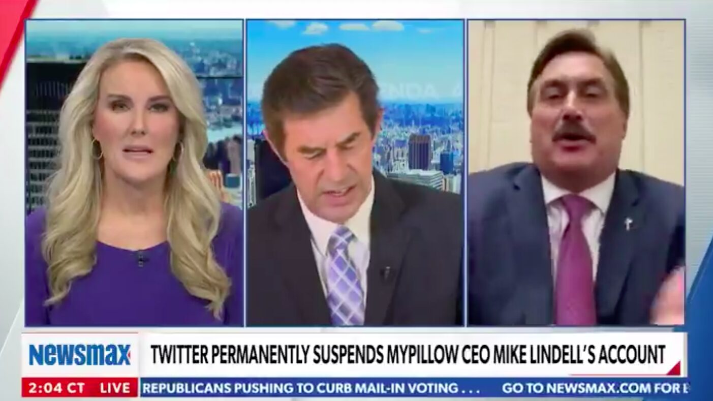 Click to enlarge Newsmax censors Lindell