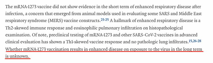 vaccination results long term unknown