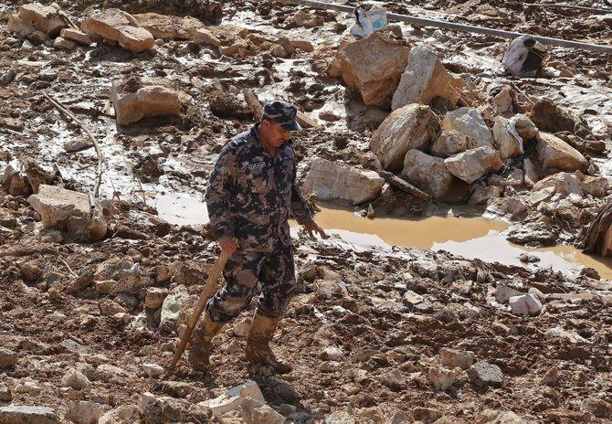 Click to enlarge Authorities in Jordan have recovered the bodies of three people who went missing after their vehicle was swept away in a flash flood early Friday