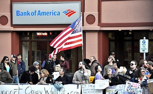 Bank of America and protesters