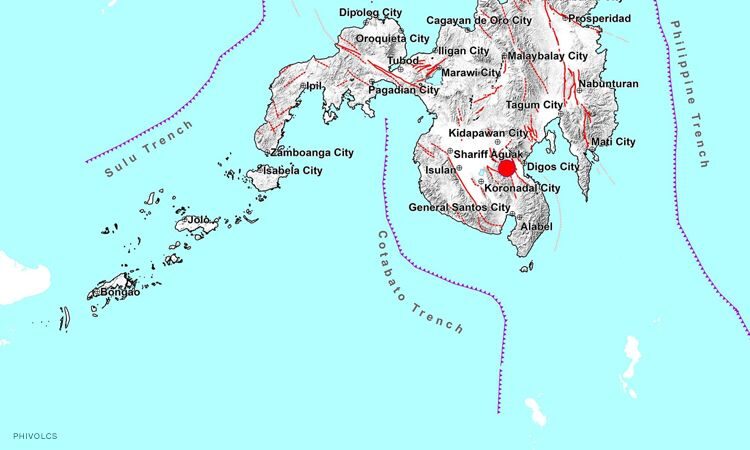 Philippines quake map
