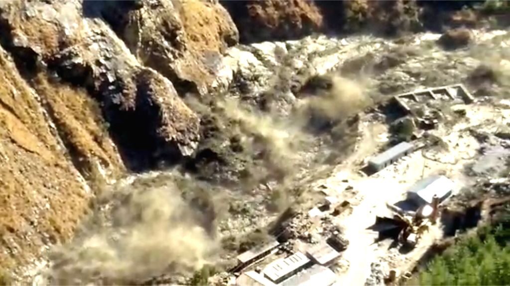 Click to enlarge glacier breaks in Uttarakhand's Joshimath