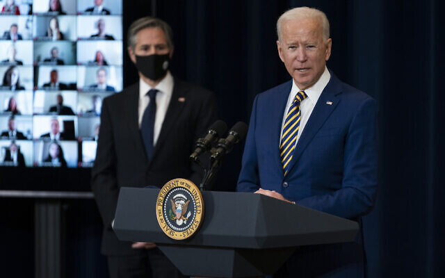 Biden blinken press conference state department