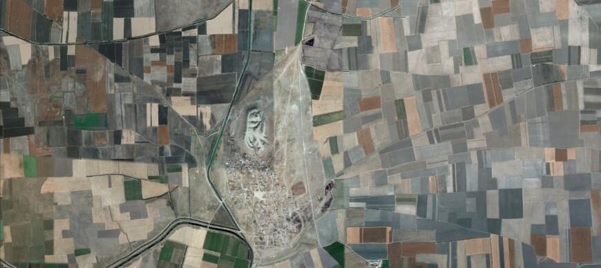 Click to enlarge The mound from Above