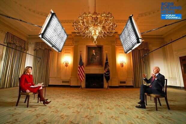 Click to enlarge President Joe Biden CBS News Norah' O'Donnell