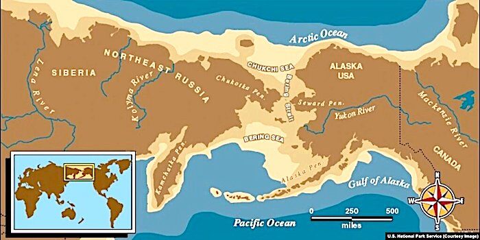 Click to enlarge Map Beringia