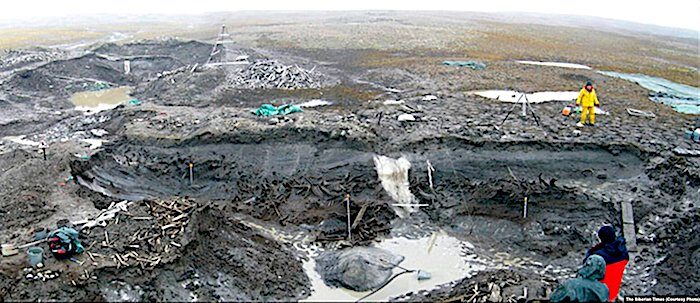 Click to enlarge excavation site Arctic