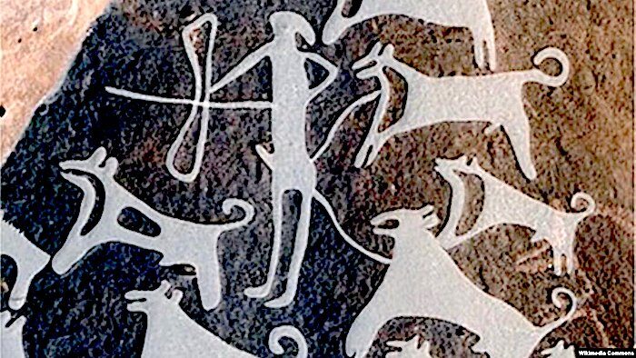 Dog depictions cave art
