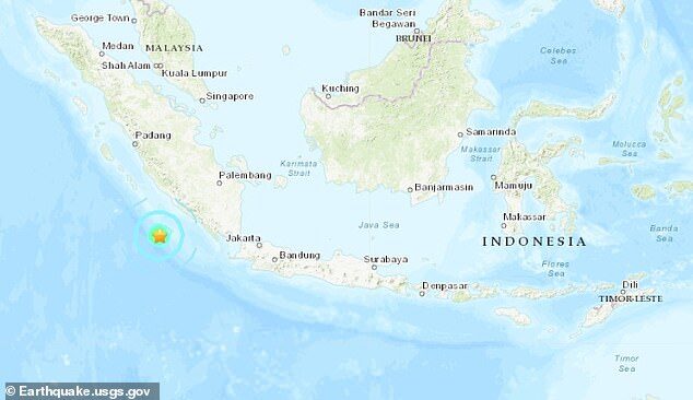 Indonesia quake map