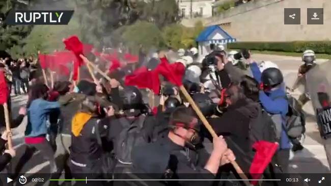 Click to enlarge athens education reform protest