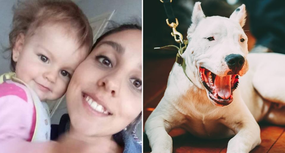 Micaela Rufina Mendoza (left), 1, was mauled