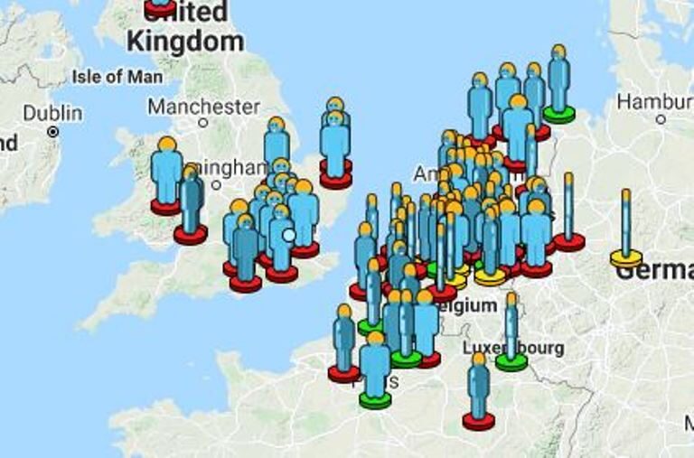 AMS event 809-2021 observers map