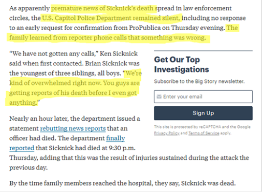 sicknick capitol police propaganda