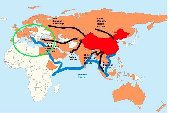 Click to enlarge Trade route map