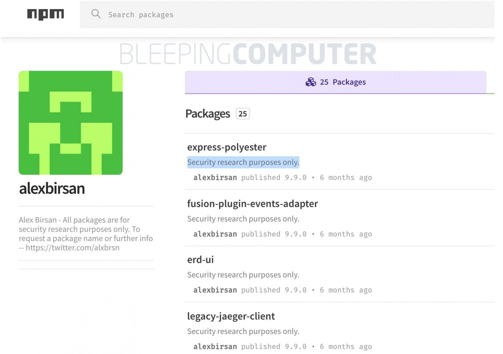 Click to enlarge Packages