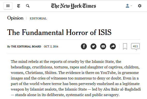 New york times syria invasion isis