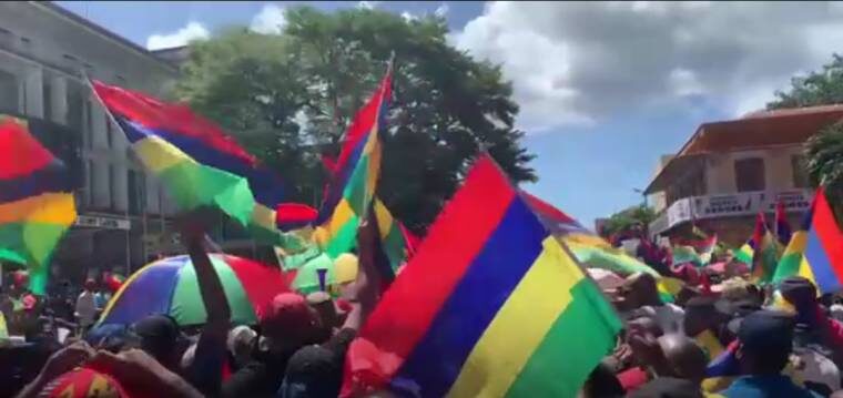mauritius protest