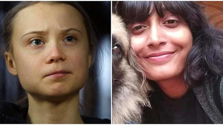 Click to enlarge Greta thunberg disha ravi environment protest farmers