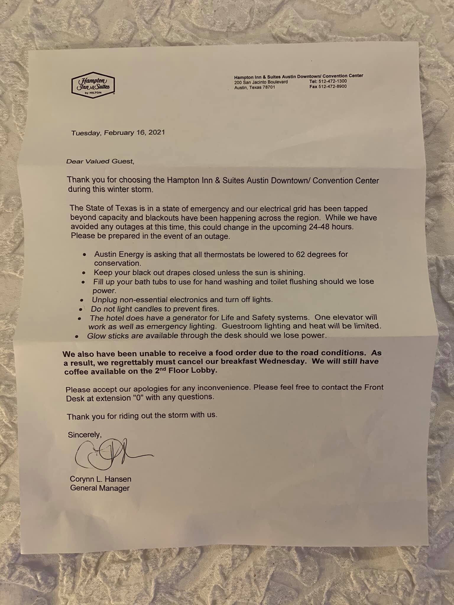Click to enlarge Letter to Occupants