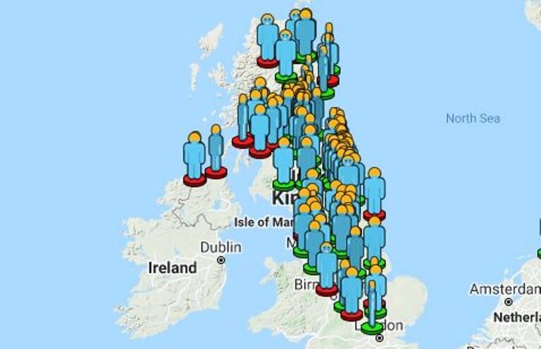 AMS event 907-2021 observers map