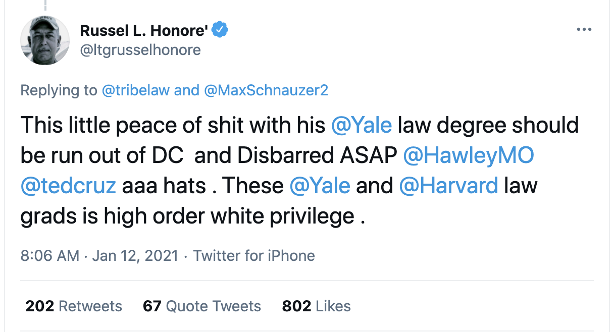 russel honere tweet josh Hawley