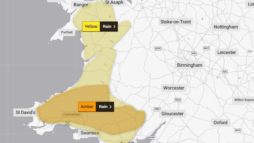 Weather warnings cover large parts of Wales on Saturday