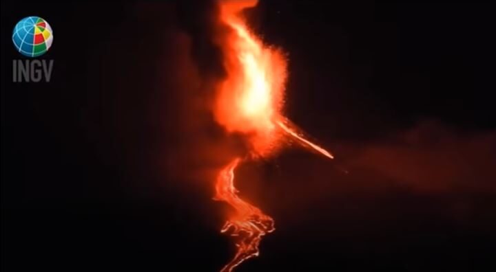 Click to enlarge Mount Etna lava flow