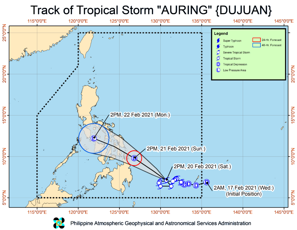 Philippines storm Dujuan path