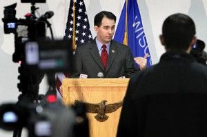 scott walker madison protest