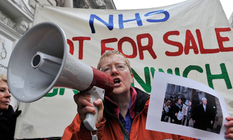 NHS protesters
