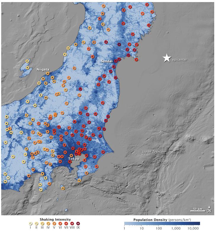 Click to enlarge Japan Quake Zone