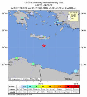 map earthquake crete