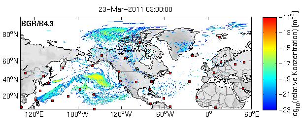 radiation dispersion map