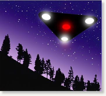 Illustration of triangular ufo