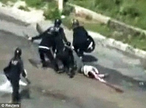 Click to enlarge Syrian police