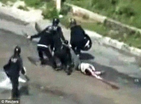 Click to enlarge Syrian police