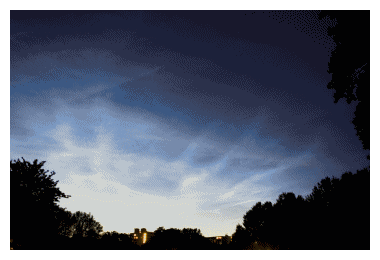 Click to enlarge Noctilucent Cloud over Netherlands