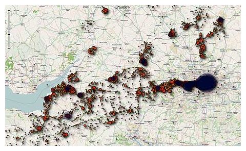 Map Display of iPhone Data