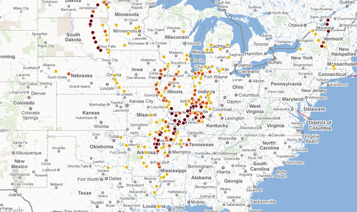 Mid west flood map