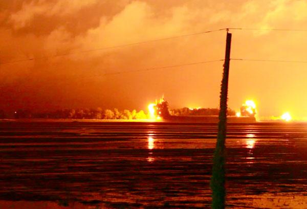 Missouri levee explosion