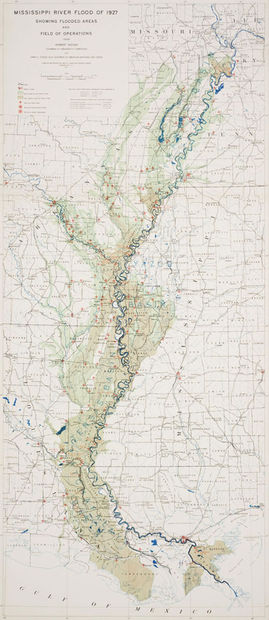 Mississippi 1927 flood map
