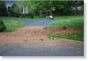 Click to enlarge Township lawn where meteorite landed