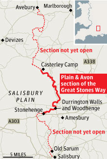 Great Stones Way map