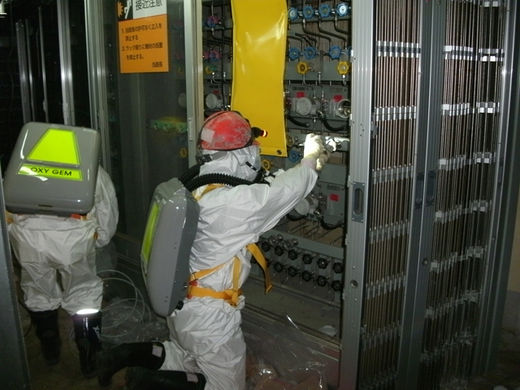 Workers at Fukushima nuclear plant