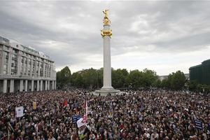 Click to enlarge Protesters Georgia Tbilisi