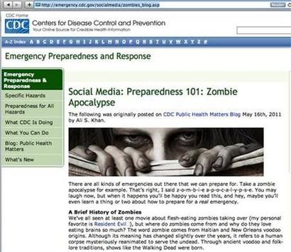  CDC zombie apocalypse