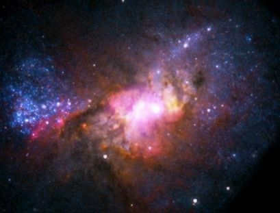 Click to enlarge dwarf starburst galaxy