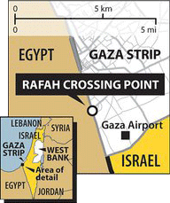 Rafah crossing in Gaza