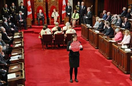 page protest Canada Parliament