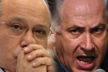 Click to enlarge Former Mossad chief Meir Dagan & Netanyahu